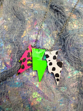 Load image into Gallery viewer, Neon Clash Triple Bolt Lightning Bolt Charm Necklace
