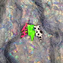Load image into Gallery viewer, Neon Clash Triple Bolt Lightning Bolt Charm Necklace