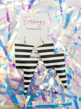Load image into Gallery viewer, Chunky Stripe Super Disco Bolt Lightning Bolt Earrings