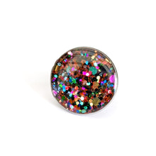 Load image into Gallery viewer, Statement Glitter Disc Ring - Deep Purple