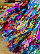 Load image into Gallery viewer, Kids Disco Party Cape - Rainbow Tinsel