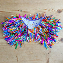 Load image into Gallery viewer, Kids Disco Party Cape - Rainbow Tinsel