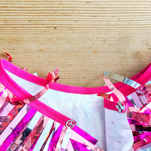 Load image into Gallery viewer, Kids Disco Party Cape - Pink Tinsels