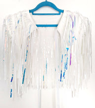 Load image into Gallery viewer, Ice White Disco Party Festival Cape