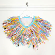 Load image into Gallery viewer, Kids Capes - Summer Pastel Rainbow Tinsel