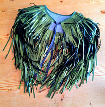 Load image into Gallery viewer, Olive Green Tinsel Disco Party Cape