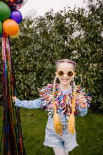 Load image into Gallery viewer, Kids Disco Party Cape - Rainbow Tinsel