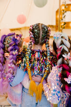 Load image into Gallery viewer, Kids Disco Party Cape - Rainbow Tinsel