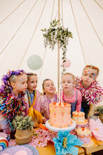 Load image into Gallery viewer, Kids Disco Party Cape - Rainbow Tinsel