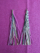 Load image into Gallery viewer, Tinsel Tassel Earrings - Silver