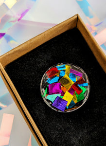 Tinsel Confetti Rings - Rainbow