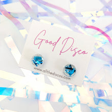 Load image into Gallery viewer, Tinsel Confetti Tiny Stud Earrings - Blue