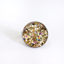 Load image into Gallery viewer, Statement Disc Ring - Crushed Pearl Gold