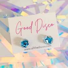 Load image into Gallery viewer, Tinsel Confetti Tiny Stud Earrings - Blue