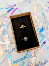 Load image into Gallery viewer, Small Open Band Ring - Deep Purple Glitter