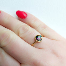 Load image into Gallery viewer, Small Open Band Ring - Deep Purple Glitter