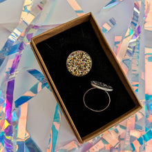 Load image into Gallery viewer, Statement Disc Ring - Crushed Pearl Gold