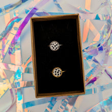 Load image into Gallery viewer, Small Fabric Open Rings - Spotty