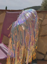 Load and play video in Gallery viewer, Mermaid Iridescent Disco Party Cape
