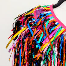 Load image into Gallery viewer, Rainbow Tinsel Party/Festival Cape