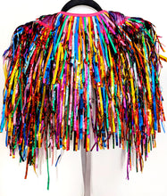 Load image into Gallery viewer, Rainbow Tinsel Party/Festival Cape