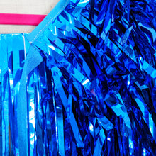 Load image into Gallery viewer, Blue Tinsel Party/Festival Cape