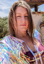 Load image into Gallery viewer, Mermaid Iridescent Disco Party Cape