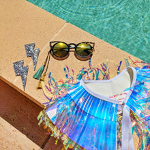 Load image into Gallery viewer, Mermaid Iridescent Disco Party Cape