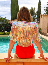 Load image into Gallery viewer, Mermaid Iridescent Disco Party Cape
