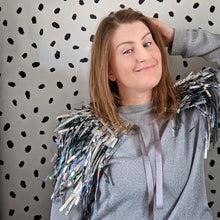 Load image into Gallery viewer, Silver Ombre Disco Party Cape