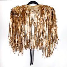 Load image into Gallery viewer, Matte Gold Tinsel - Disco Party Festival Cape