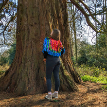 Load image into Gallery viewer, Rainbow Cascade - Disco Party Tinsel Festival Cape