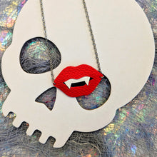 Load image into Gallery viewer, Vampire Fang Matte Leatherette Necklace
