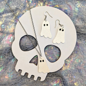 Halloween Ghosts - Earring and Necklace Set