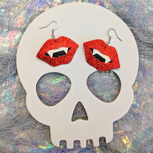 Just A Bite Mini Vampire Fangs - Original Fine Glitter Earrings