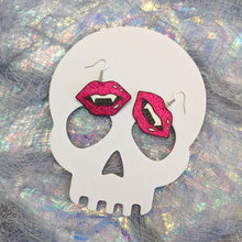 Load image into Gallery viewer, Just A Bite Mini Vampire Fangs - &#39;Pop Art&#39; Edition Earrings
