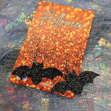 Load image into Gallery viewer, Halloween 2023 Night Sky Mini Bat Earrings
