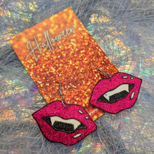Load image into Gallery viewer, Just A Bite Mini Vampire Fangs - &#39;Pop Art&#39; Edition Earrings
