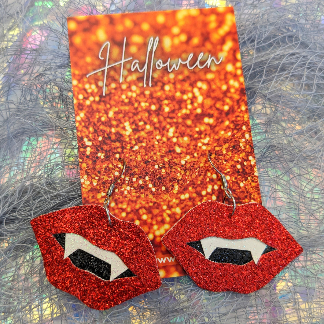 Just A Bite Mini Vampire Fangs - Original Fine Glitter Earrings