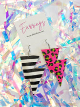 Load image into Gallery viewer, Neon Clash Disco Bolt Lightning Bolt Earrings
