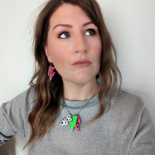Load image into Gallery viewer, Halloween Clash Lightning Bolts Necklace and Earrings Set
