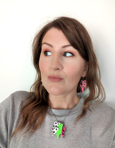 Halloween Clash Lightning Bolts Necklace and Earrings Set