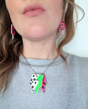 Load image into Gallery viewer, Halloween Clash Lightning Bolts Necklace and Earrings Set
