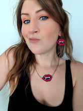 Load image into Gallery viewer, Just A Bite Mini Vampire Fangs - &#39;Pop Art&#39; Edition Earrings
