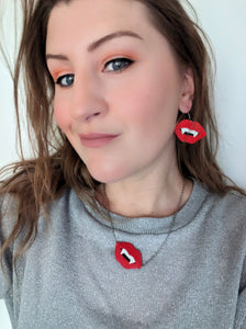 Just A Bite Mini Vampire Fangs - Matte Earrings