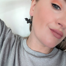 Load image into Gallery viewer, Halloween 2023 Night Sky Mini Bat Earrings
