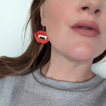 Load image into Gallery viewer, Just A Bite Mini Vampire Fangs - Original Fine Glitter Earrings
