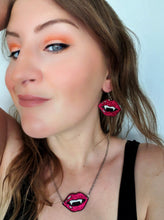Load image into Gallery viewer, Just A Bite Mini Vampire Fangs - &#39;Pop Art&#39; Edition Earrings
