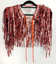 Load image into Gallery viewer, Rose Gold Tinsel - Disco Party Cape
