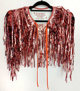 Rose Gold Tinsel - Disco Party Cape